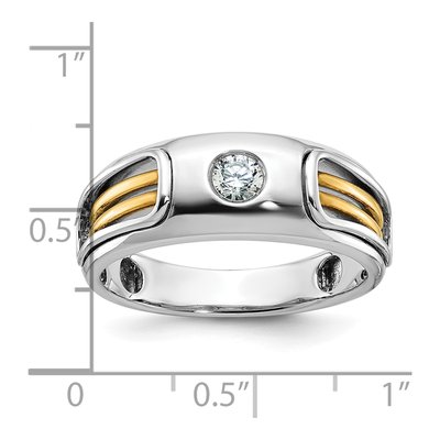 Men's 14K Two-Tone Gold Diamond Ring Mounting – view 3