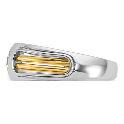 Men's 14K Two-Tone Gold Diamond Ring Mounting – view 5