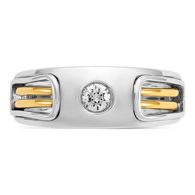 Men's 14K Two-Tone Gold Diamond Ring Mounting – view 6