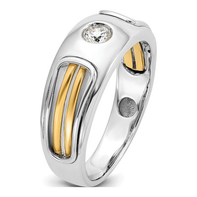 Men's 14K Two-Tone Gold Diamond Ring Mounting – view 8