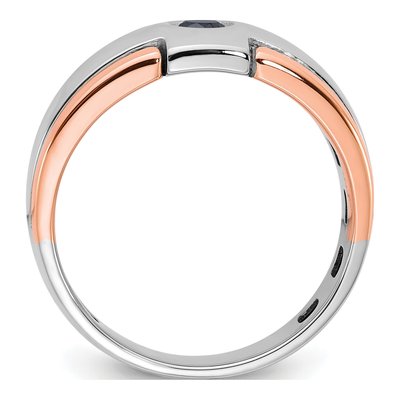 Men's 14K Two-Tone Gold Black Diamond Ring Mounting – view 2