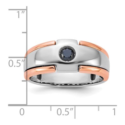 Men's 14K Two-Tone Gold Black Diamond Ring Mounting – view 7