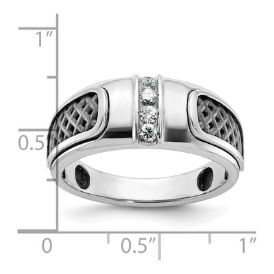 Men's 14K White Gold Diamond Ring Mounting – view 3