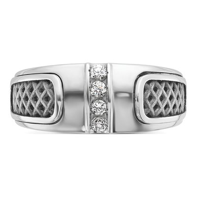 Men's 14K White Gold Diamond Ring Mounting – view 6