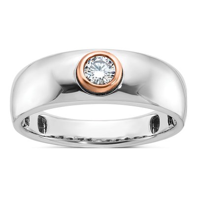 Men's 14K Two-Tone Gold Diamond Ring Mounting