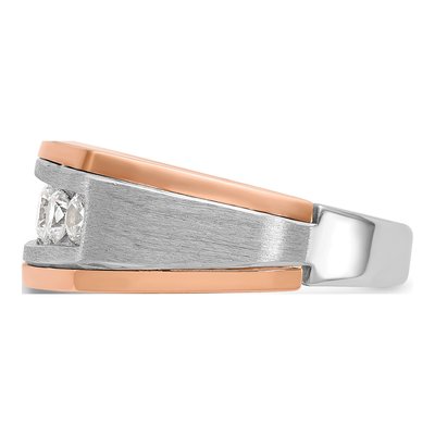 Men's 14K Two-Tone Gold 5-Stone Ring Mounting – view 5