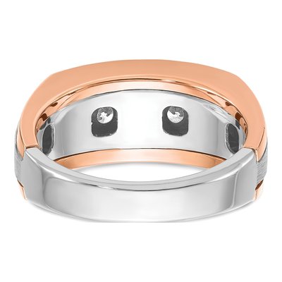 Men's 14K Two-Tone Gold 5-Stone Ring Mounting – view 7