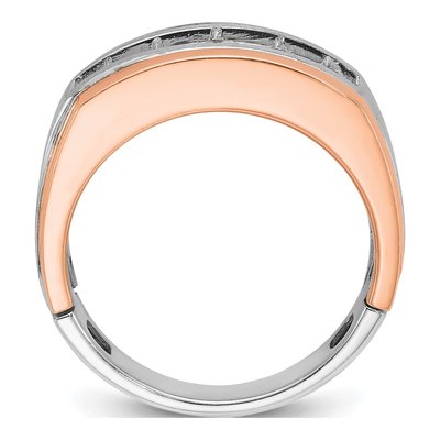 Men's 14K Two-Tone Gold 1 ct tw Diamond 5-Stone Ring – view 2