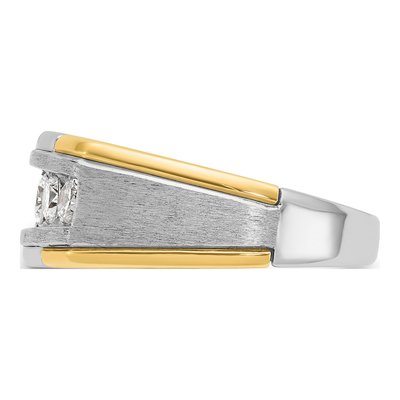 Men's 14K Two-Tone Gold Diamond 5-Stone Ring Mounting – view 5