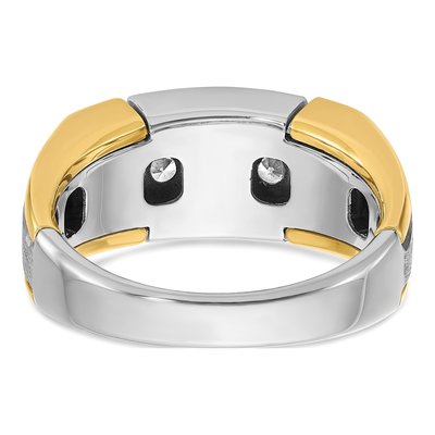 Men's 14K Two-Tone Gold Diamond 5-Stone Ring Mounting – view 7