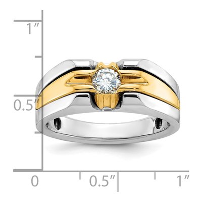 Men's 14K Two-Tone Gold Diamond Ring Mounting – view 3