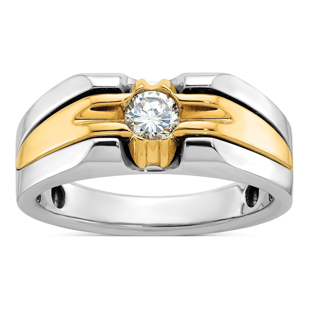 Ib Goodman 14K Two-Tone Mens 3/8 Carat Diamond Complete Ring