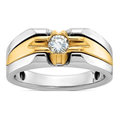 Men's 14K Two-Tone Gold 3/8 ct tw Diamond Ring