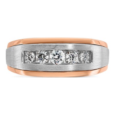 Men's 14K Two-Tone Gold Diamond Ring Mounting – view 6