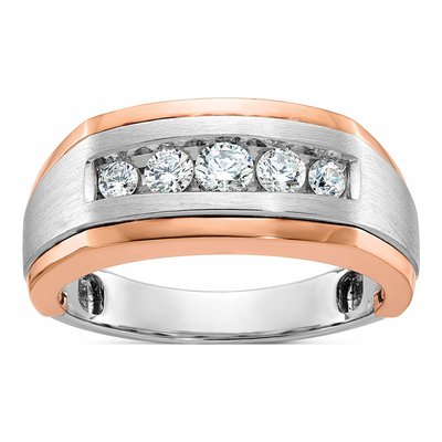 Men's 14K Two-Tone Gold Diamond Ring Mounting