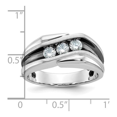 Men's 14K White Gold Diamond Ring Mounting – view 3