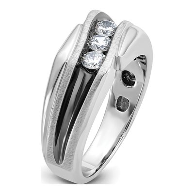 Men's 14K White Gold Diamond Ring Mounting – view 8