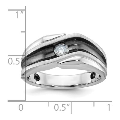 Men's 14K White Gold Solitaire Diamond Ring Mounting – view 3