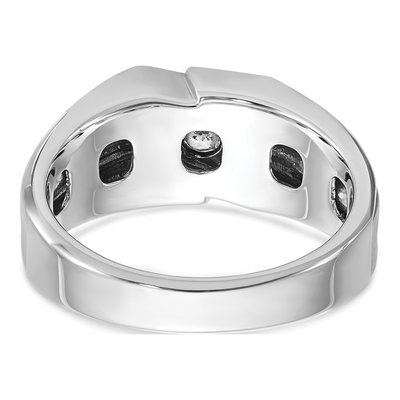 Men's 14K White Gold Solitaire Diamond Ring Mounting – view 7