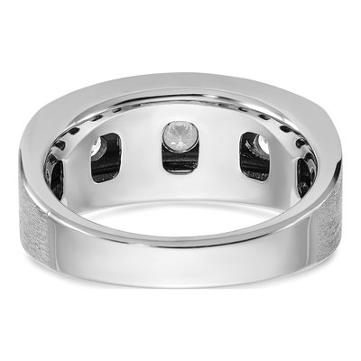 Men's 14K White Gold Diamond 5-Stone Ring Mounting – view 5