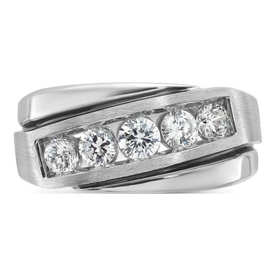 Men's 10K White Gold Diamond Ring Mounting – view 4