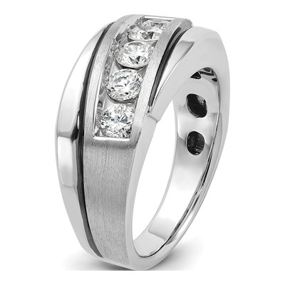 Men's 10K White Gold Diamond Ring Mounting – view 6