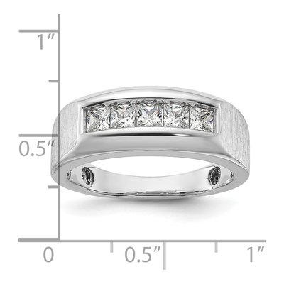 Men's 14K White Gold 1 ct tw Lab-Grown Diamond Five Ring – view 2