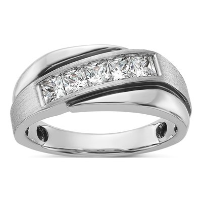 Men's 14K White Gold 1 ct tw Lab-Grown Diamond Ring