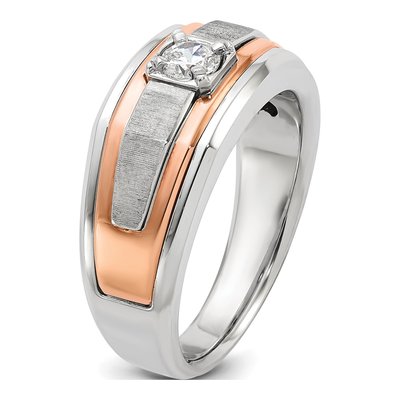 Men's 14K Two-Tone Gold Diamond Ring Mounting – view 8