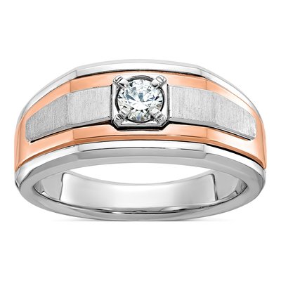 Men's 14K Two-Tone Gold Diamond Ring Mounting