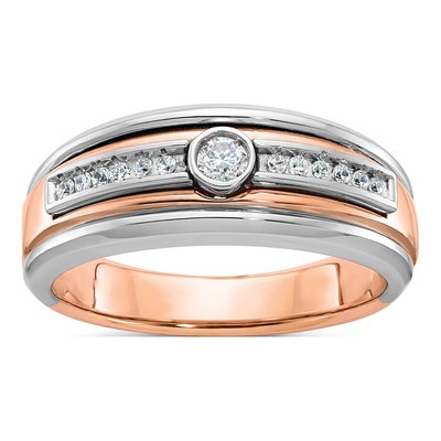 Men's 10K Two-Tone Gold Holds Ring Mounting