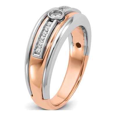 Men's 10K Two-Tone Gold 1/5 ct tw Diamond Ring – view 8