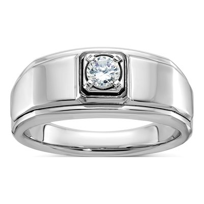 Men's 10K White Gold Diamond Ring Mounting