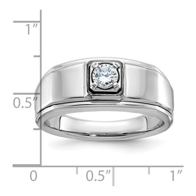 Men's 14K White Gold Diamond Ring Mounting – view 3