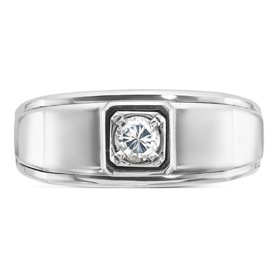 Men's 14K White Gold Diamond Ring Mounting – view 6