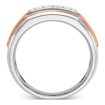 Men's 14K Two-Tone Gold 5-Stone Ring Mounting – view 2