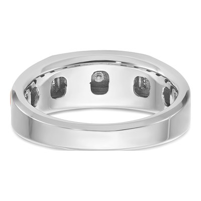 Men's 14K Two-Tone Gold 5-Stone Ring Mounting – view 7
