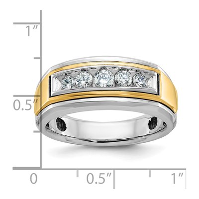 Men's 10K Two-Tone Gold Holds Ring Mounting – view 3