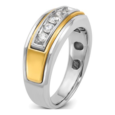 Men's 10K Two-Tone Gold Holds Ring Mounting – view 8