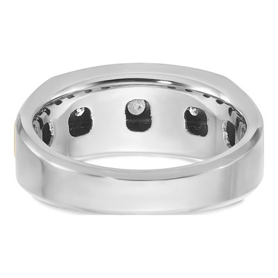 Men's 10K Two-Tone Gold 1/2 ct tw Diamond 5-Stone Ring – view 7