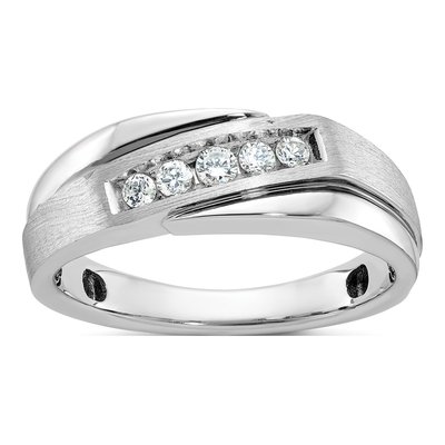 Men's 10K White Gold Diamond Ring Mounting