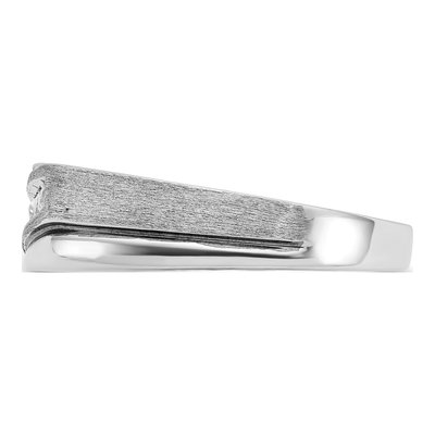 Men's 14K White Gold 1/4 ct tw Lab-Grown Diamond Grooved Ring – view 3