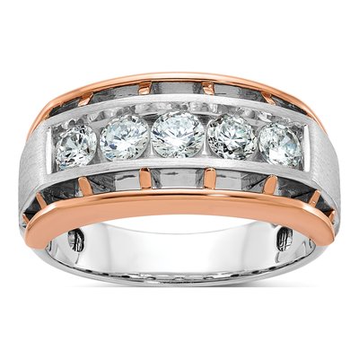 Men's 14K Two-Tone Gold Diamond Ring Mounting