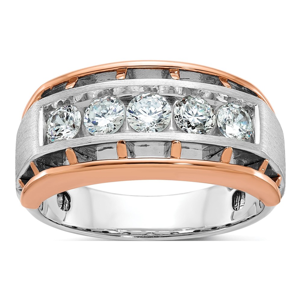 Men's 14K White & Rose Gold 1 ct Diamond Ring