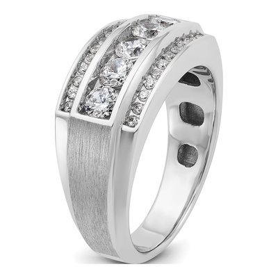 Men's 10K White Gold Diamond Ring Mounting – view 8