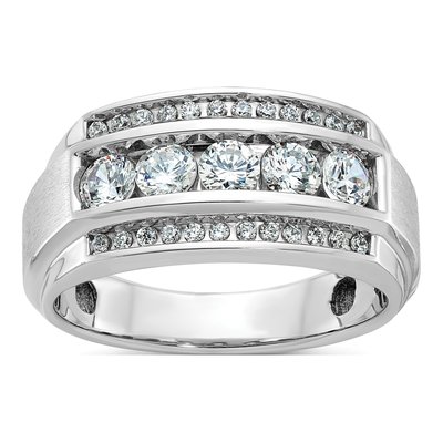 Men's 10K White Gold Diamond Ring Mounting