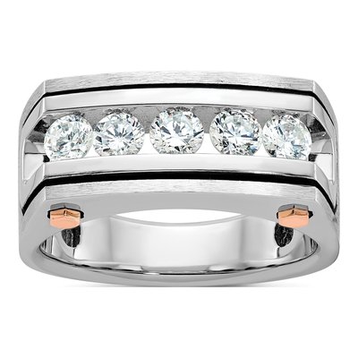 Men's 14K Two-Tone Gold Diamond Ring Mounting