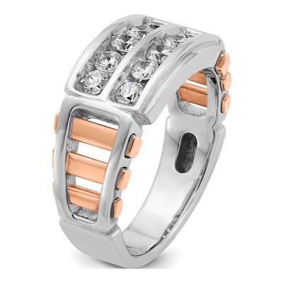 Men's 14K Two-Tone Gold Diamond Ring Mounting – view 8
