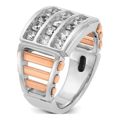 Men's 14K Two-Tone Gold Diamond Ring Mounting – view 8