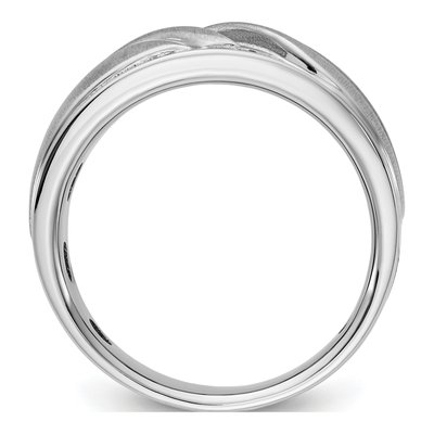 Men's 14K White Gold 3-Stone Diamond Ring Mounting – view 3